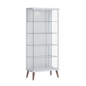Cristaleira Opus Branco Acetinado Portas de Vidro 179cm - 79096