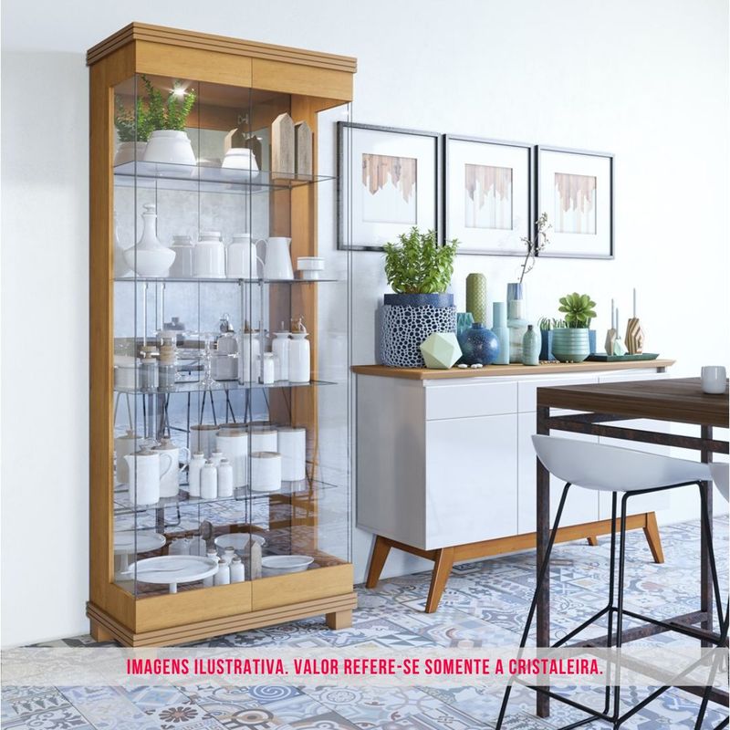 Cristaleira Nexus Nature Portas de Vidro 175cm - 73413 73413