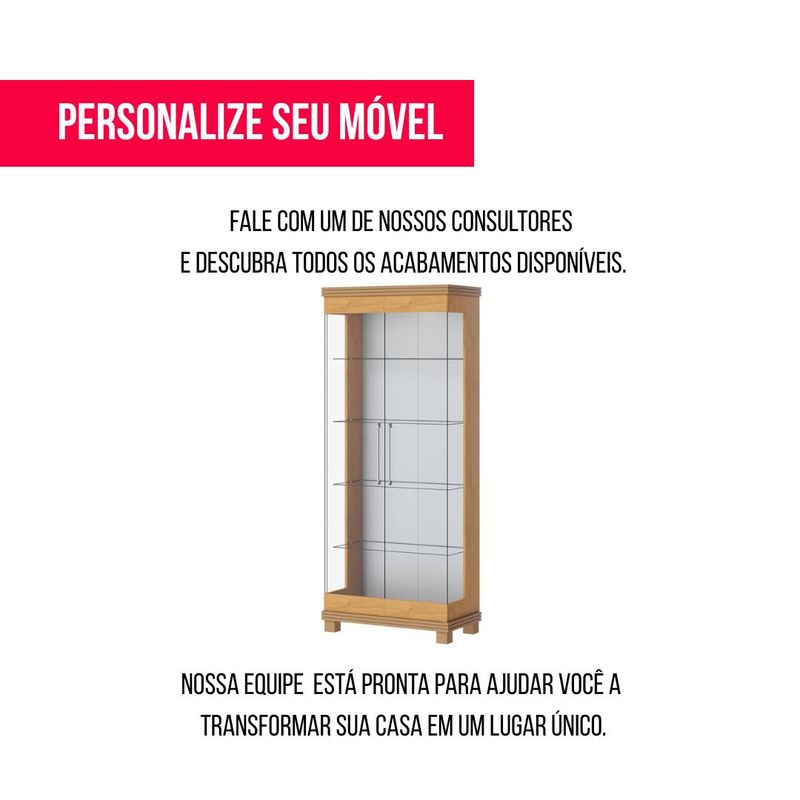 Cristaleira Nexus Nature Portas de Vidro 175cm - 73413 73413