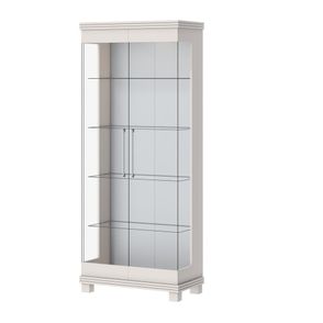 Cristaleira Nexus Branco Acetinado Portas de Vidro 175cm - 79099