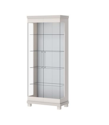 Cristaleira Nexus Branco Acetinado Portas de Vidro 175cm - 79099