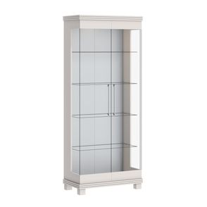 Cristaleira Nexus Branco Acetinado Portas de Vidro 175cm - 79099