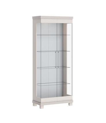 Cristaleira Nexus Branco Acetinado Portas de Vidro 175cm - 79099
