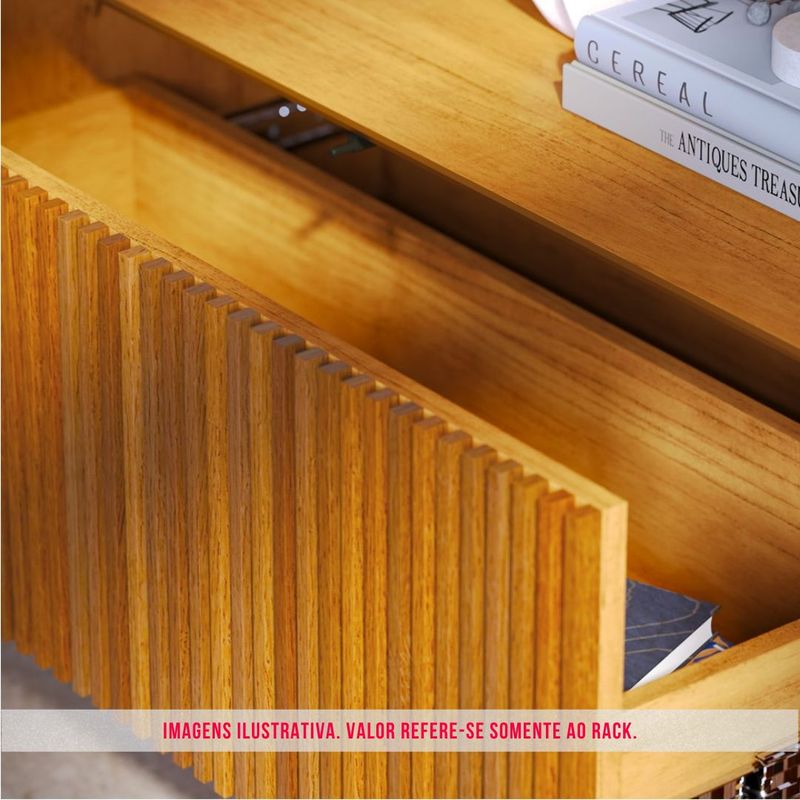 Rack Abra Cor Nature 3 Gavetas 264cm - 76906 76906