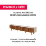 Rack Abra Ripado Cor Off White 3 Gavetas 264cm - 79101