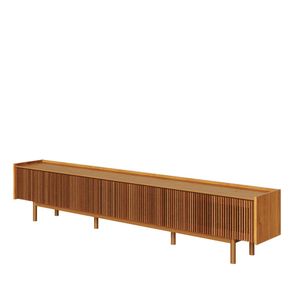 Rack Abra Ripado Cor Nature 3 Gavetas 222cm - 76907