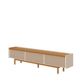 Rack Abrace Cor Off White Com Nature Tela Sintética 222cm - 79115