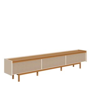 Rack Abrace Cor Off White Com Nature Tela Sintética 222cm - 79115