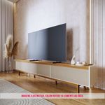 Rack Abrace Cor Off White Com Nature Tela Sintética