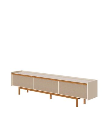 Rack Abrace Cor Off White Tela Sintetica 184cm - 79120