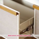 Rack Abrace Cor Off White Tela Sintética 184cm - 79120