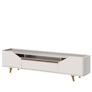 Rack Refúgio Cor Off White 2 Portas 1 Gaveta 260cm - 79142