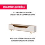 Rack Refúgio Off White Com Nature 2 Portas 1 Gaveta