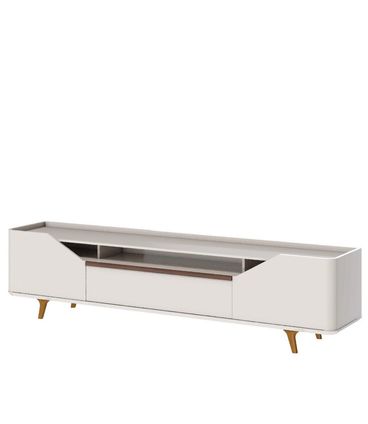 Rack Refugio Off White 2 Portas 1 Gaveta 220cm - 79144