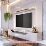 Rack Refúgio Off White 2 Portas 1 Gaveta 220cm - 79144