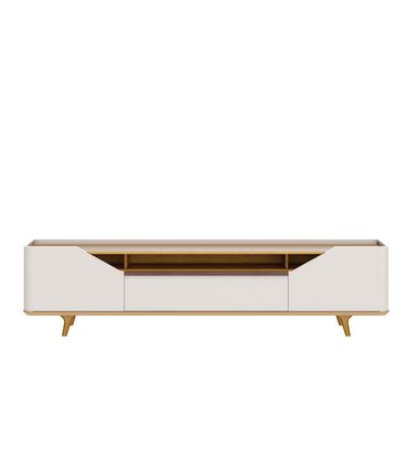 Rack Refugio Off White Com Nature 2 Portas 1 Gaveta 220cm - 76912