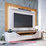 Rack Refúgio Off White Com Nature 2 Portas 1 Gaveta