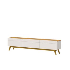 Rack Estar Off White Com Nature 3 Gavetas 220cm - 79166