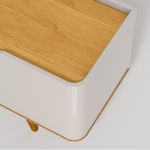 Rack Refúgio Off White Com Nature 2 Portas 1 Gaveta 180