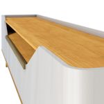 Rack Refúgio Off White Com Nature 2 Portas 1 Gaveta 180