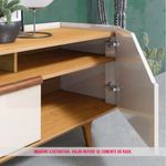 Rack Refúgio Off White Com Nature 2 Portas 1 Gaveta 180
