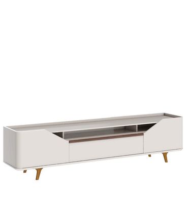 Rack Refugio Off White 2 Portas 1 Gaveta 180cm - 79165