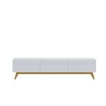 Rack Estar Branco Acetinado 3 Gavetas 220cm - 79168