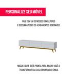 Rack Estar Branco Acetinado 3 Gavetas 220cm - 79168