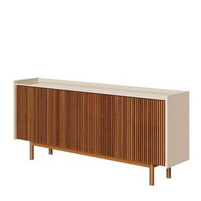 Buffet Abra Ripado Cor Off White 4 Portas 180cm - 79174