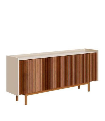 Buffet Abra Ripado Cor Off White 4 Portas 180cm - 79174