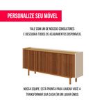 Buffet Abra Ripado Cor Off White Com Nature 4 Portas 180