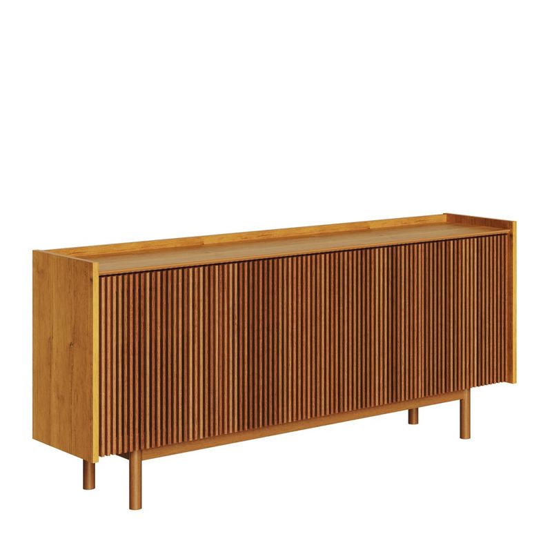 Buffet Abra Ripado Cor Nature 4 Portas 160cm - 78292