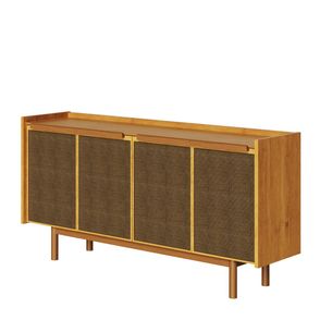 Buffet Abrace Cor Nature Porta Tela Sintetica 4 Portas 180cm - 79182