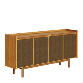 Buffet Abrace Cor Nature Porta Tela Sintetica 4 Portas 180cm - 79182