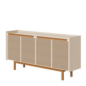 Buffet Abrace Off White Porta Tela Sintetica 4 Portas 180cm - 79183
