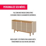 Buffet Abrace Off White Com Nature Porta Tela Sintetica