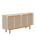 Buffet Abrace Cor Off White Porta Tela Sintetica 4 Portas 1