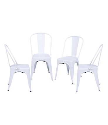 Kit 4 Cadeiras Iron Branca - 64611