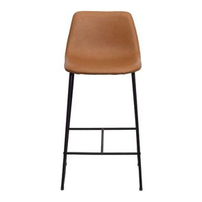 Banqueta Verner Corino Caramelo Base Aço Preto - 76941