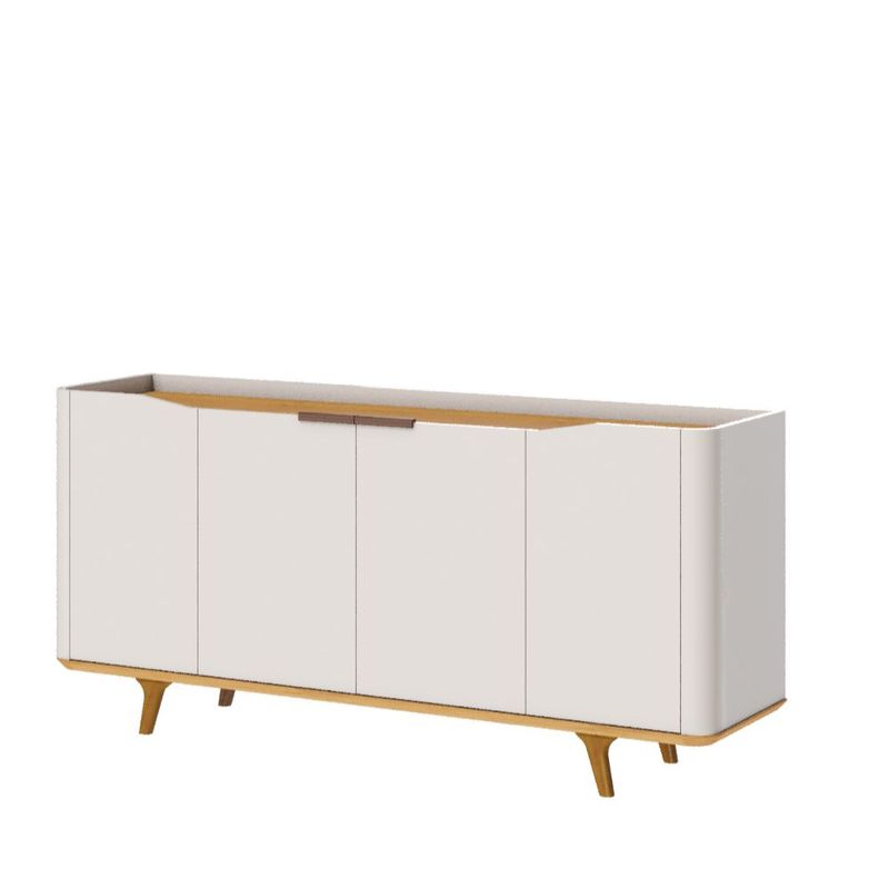 Buffet Crono Cor Off White Com Nature 4 Portas 180cm