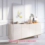 Buffet Crono Cor Off White Com Nature 4 Portas 160cm