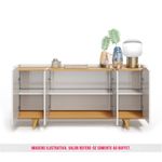 Buffet Crono Cor Off White Com Nature 4 Portas 160cm