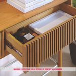 Aparador Abra Ripado Cor Nature 2 Gavetas 140cm - 76913