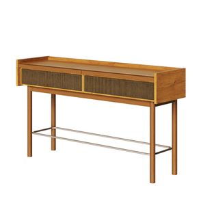 Aparador Abrace Cor Nature Com Tela Sintética 2 Gavetas 140cm - 78577