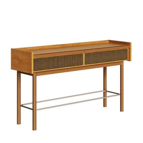 Aparador Abrace Cor Nature Com Tela Sintética 2 Gavetas 140cm - 78577