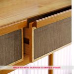 Aparador Abrace Cor Nature Com Tela Sintética 2 Gavetas