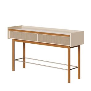 Aparador Abrace Cor Off White Tela Sintética 2 Gavetas 140cm - 79426