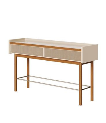 Aparador Abrace Cor Off White Tela Sintética 2 Gavetas 140cm - 79426