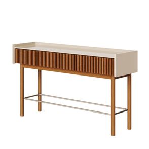 Aparador Abra Ripado Cor Off White 2 Gavetas 140cm - 79423