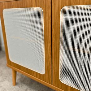 Balcão Grace 02 Portas Tela 01 Prateleira Freijó 91cm - 74626